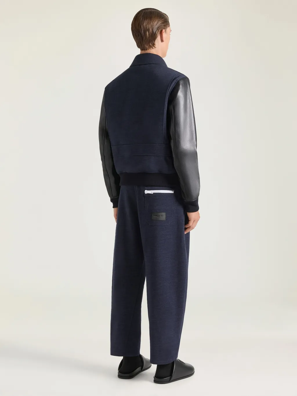 Mix Material Aviator Blouson