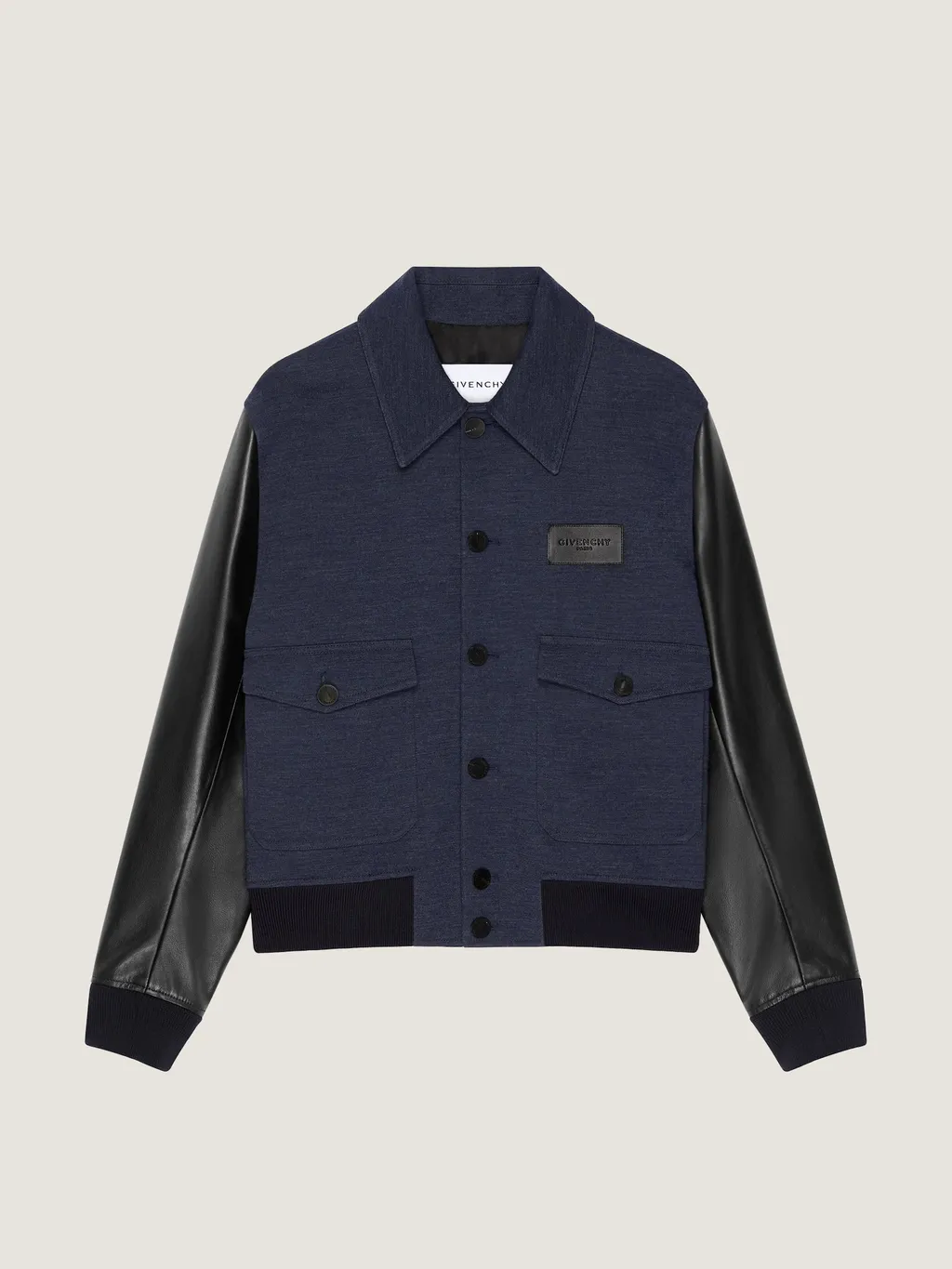 Mix Material Aviator Blouson