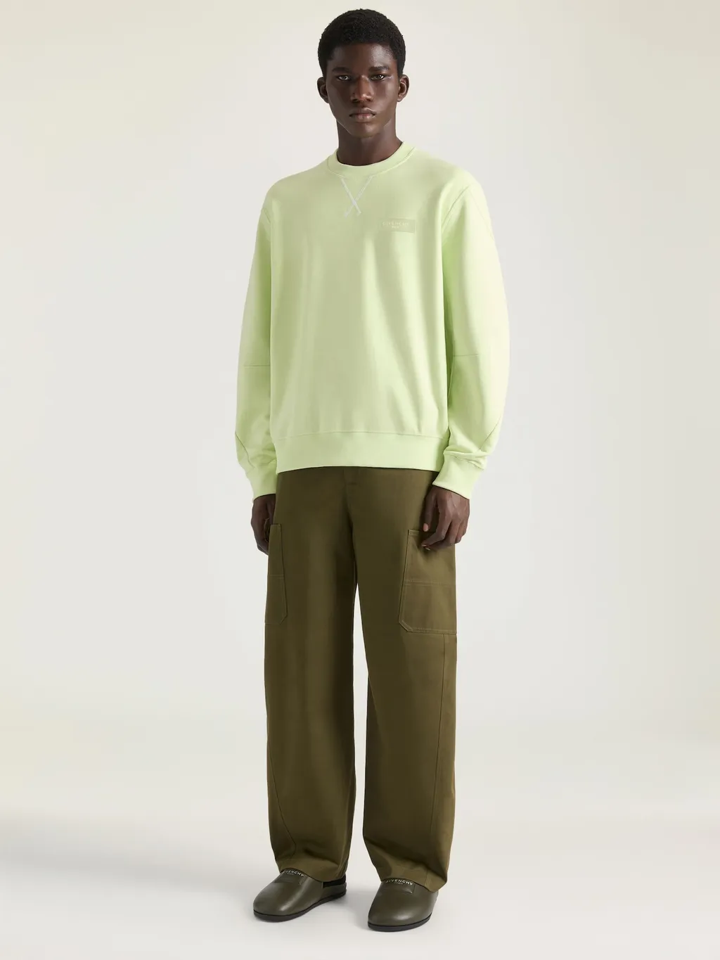 Couture Seam Trousers In Cotton Embroidered Givenchy Paris