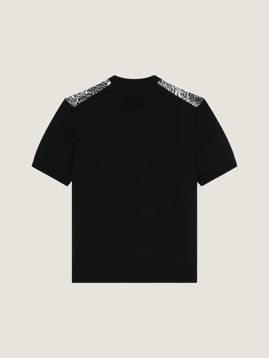 T-Shirt In Cotton Knit With Flowers Print