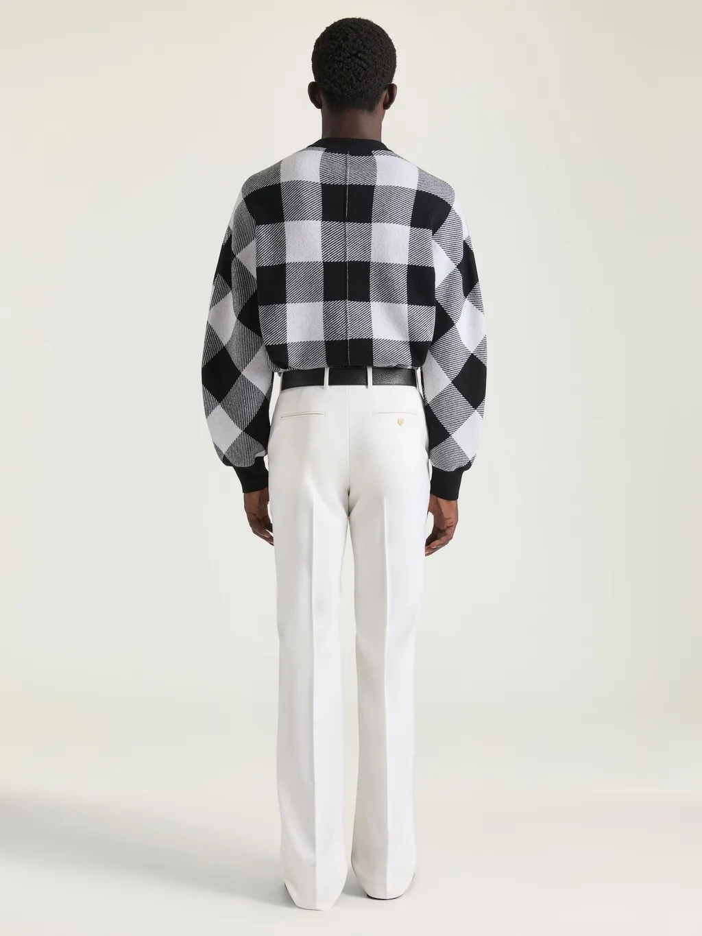Straight Leg Tailored Trousers In Wool And Mohair