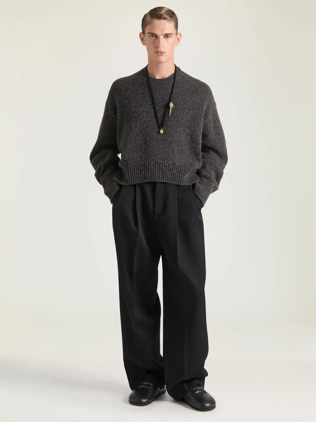Couture Seam Sweater In Alpaca And Yak Wool