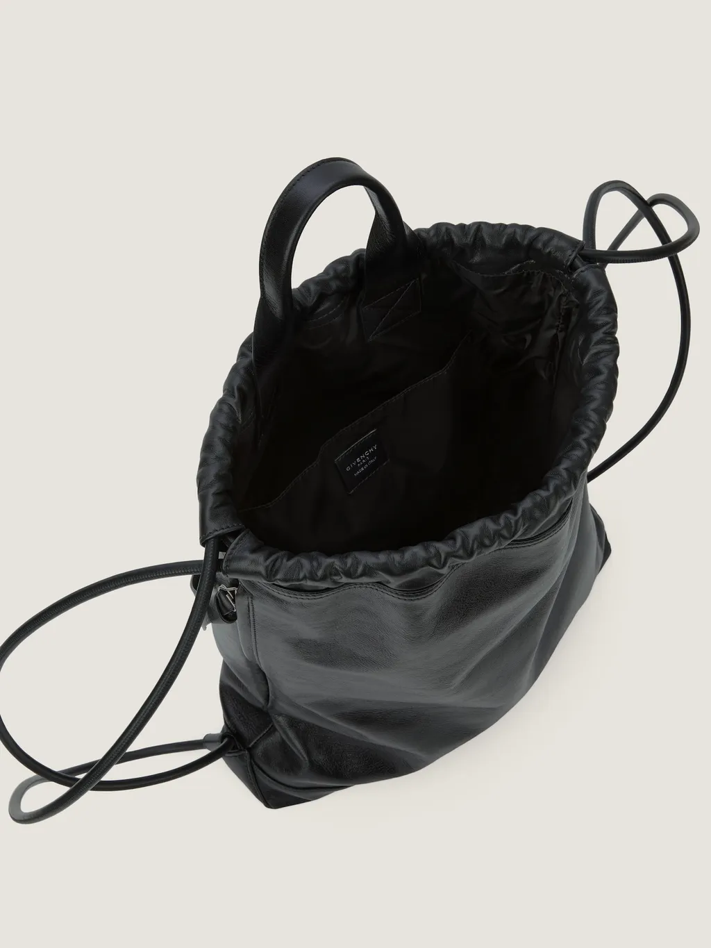 Antigona Stamped Backpack In Grained Shiny Leather