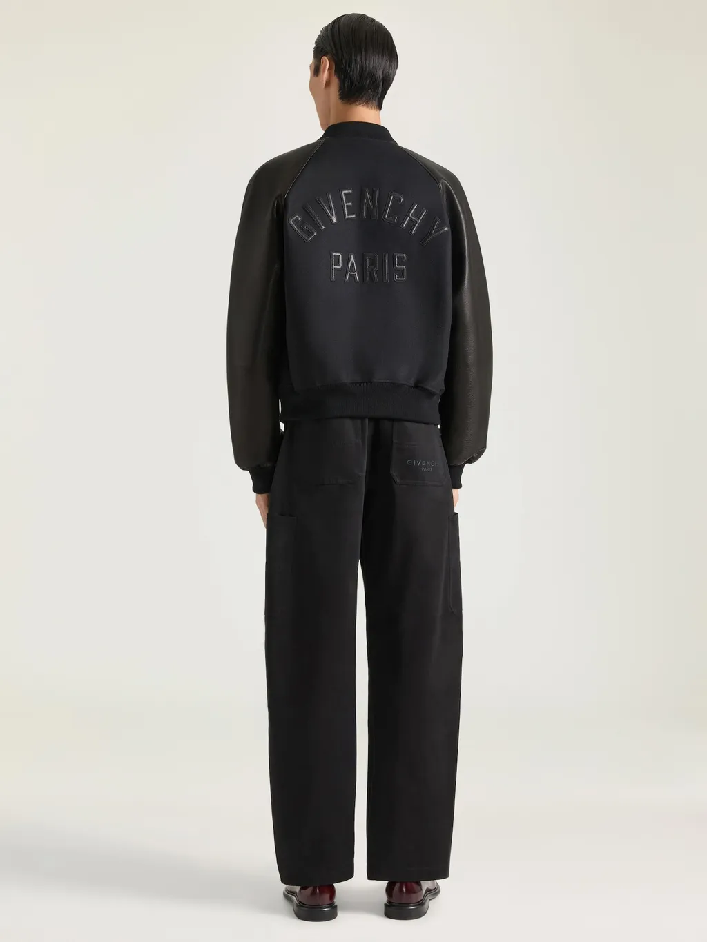 Mix Material Blouson With Givenchy Paris Embroidery