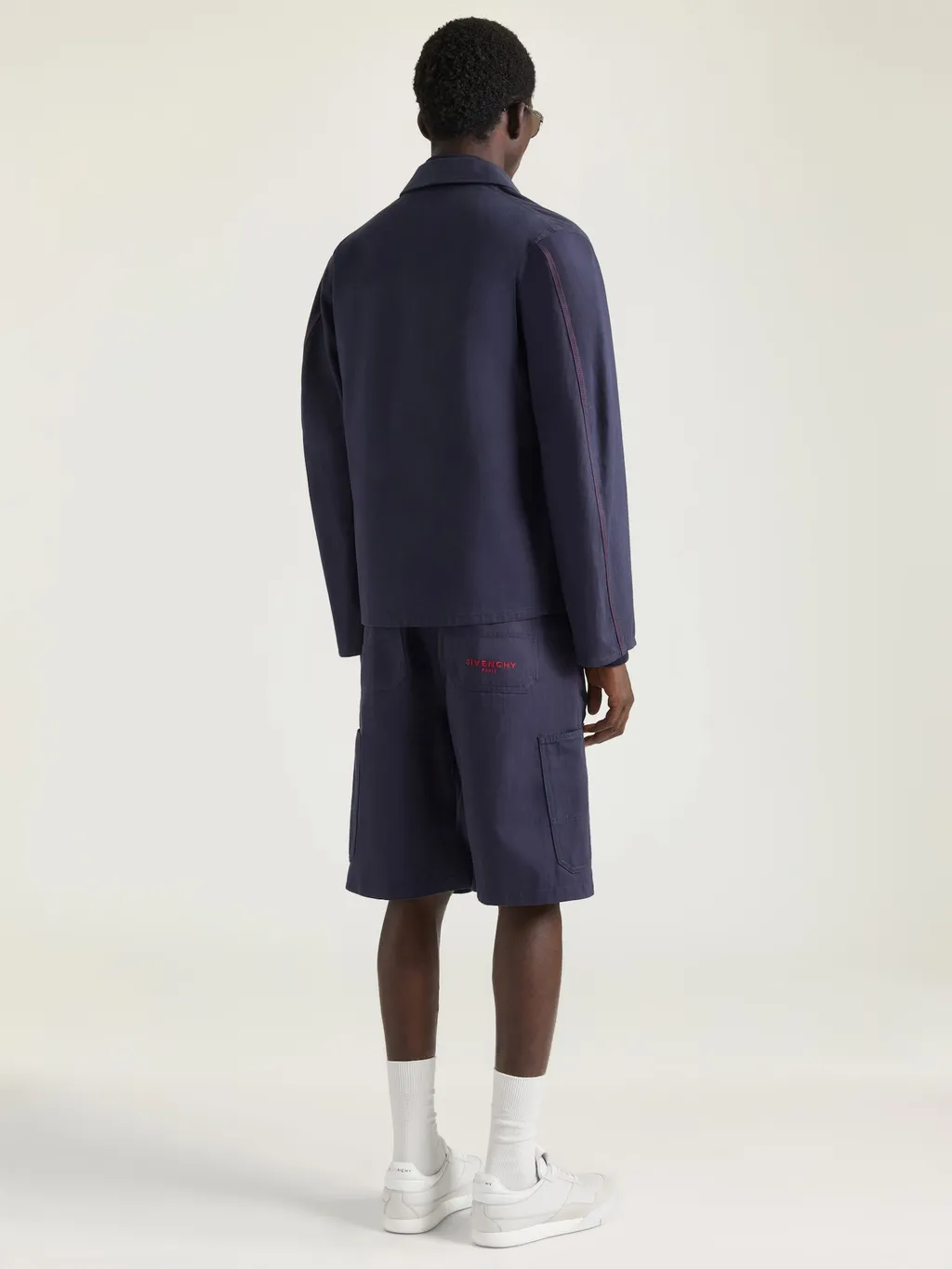 Couture Seam Jacket In Denim Embroidered Givenchy Paris