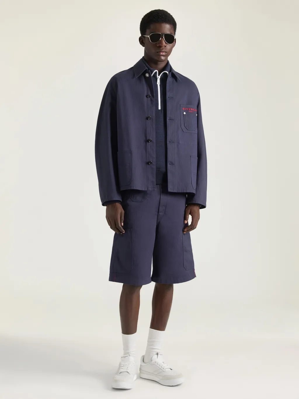Couture Seam Jacket In Denim Embroidered Givenchy Paris