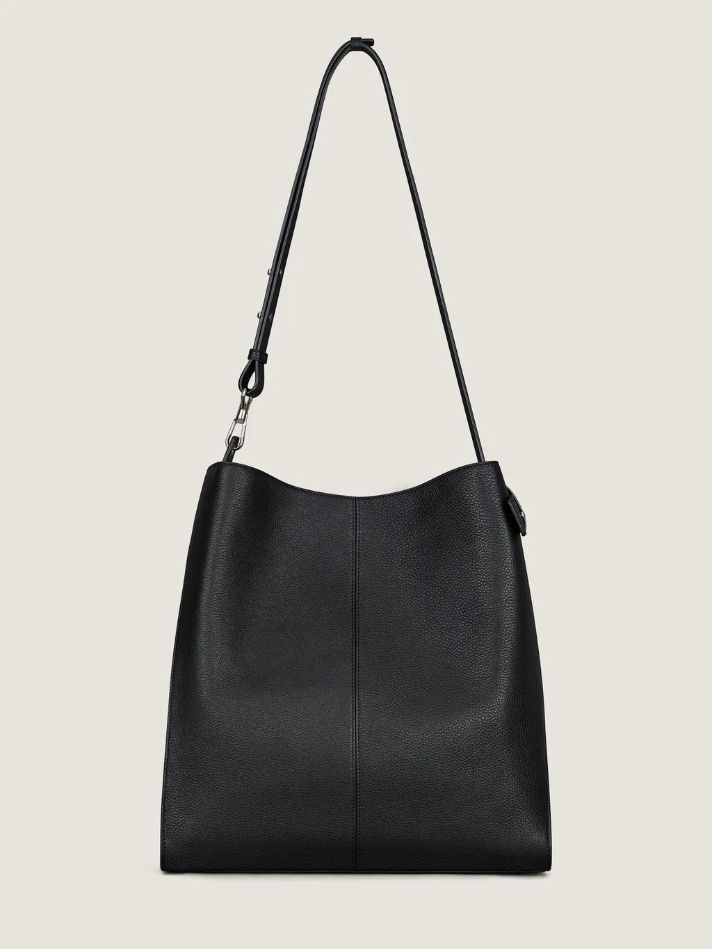 Medium Belted Hobo Bag In Grained Leather