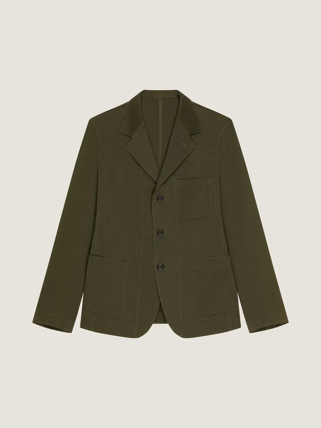 Single-Breasted Deconstructed Jacket In Cotton