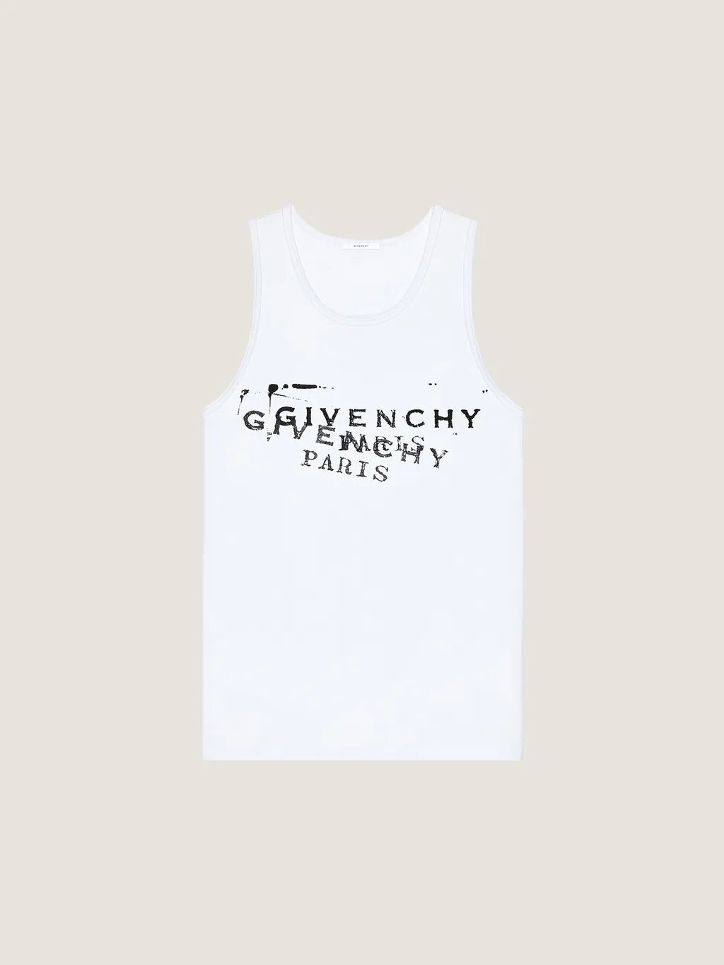 Tank Top In Cotton With Givenchy Stamp Print