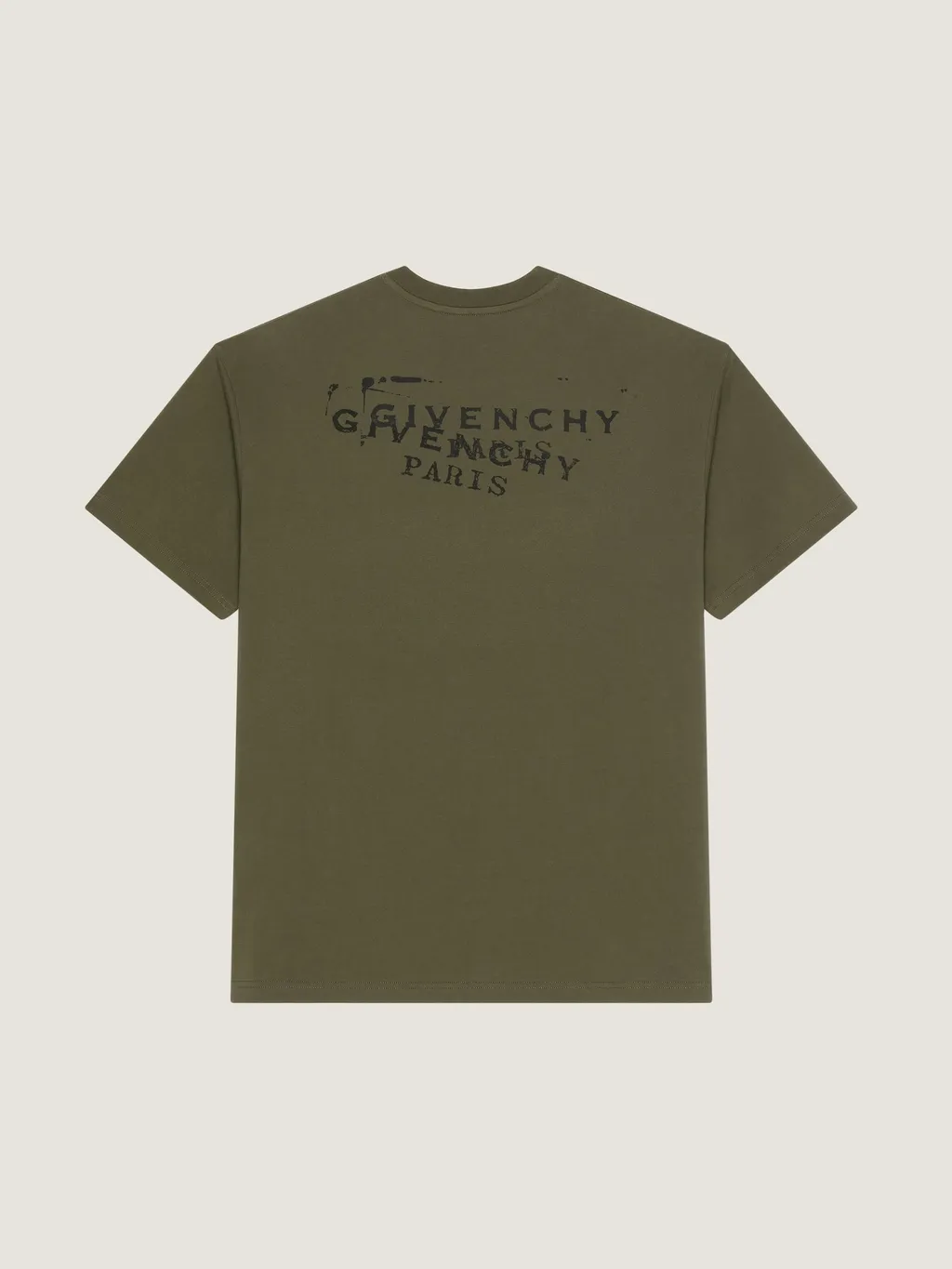 T-Shirt In Cotton With Givenchy Stamp Print