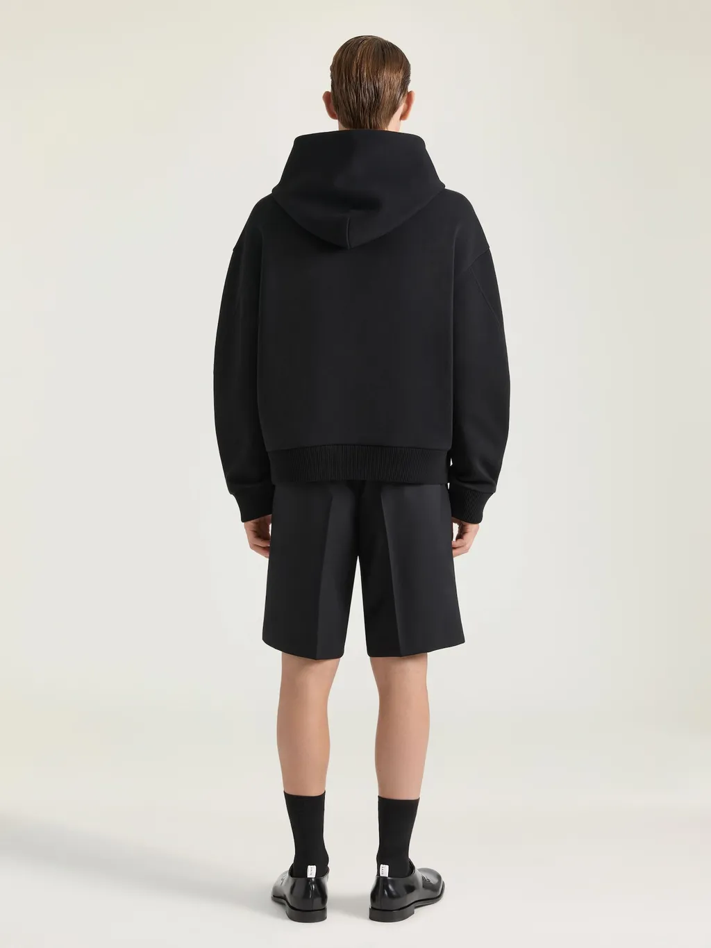 Couture Seam Zipped Hoodie In Scuba