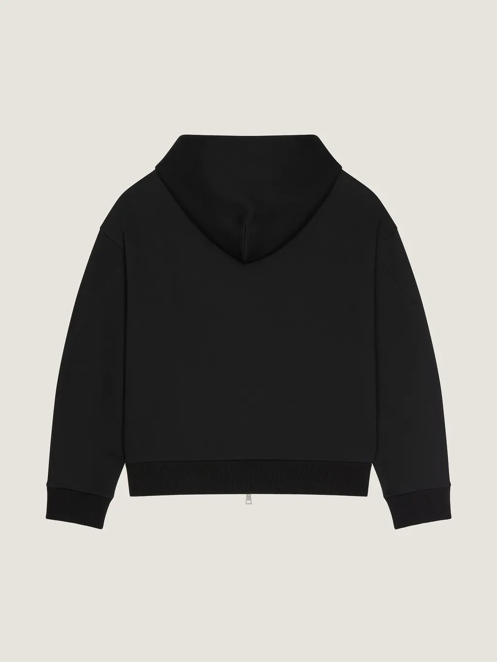 Couture Seam Zipped Hoodie In Scuba