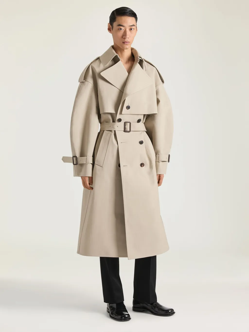 Couture Seam Trench Coat In Cotton