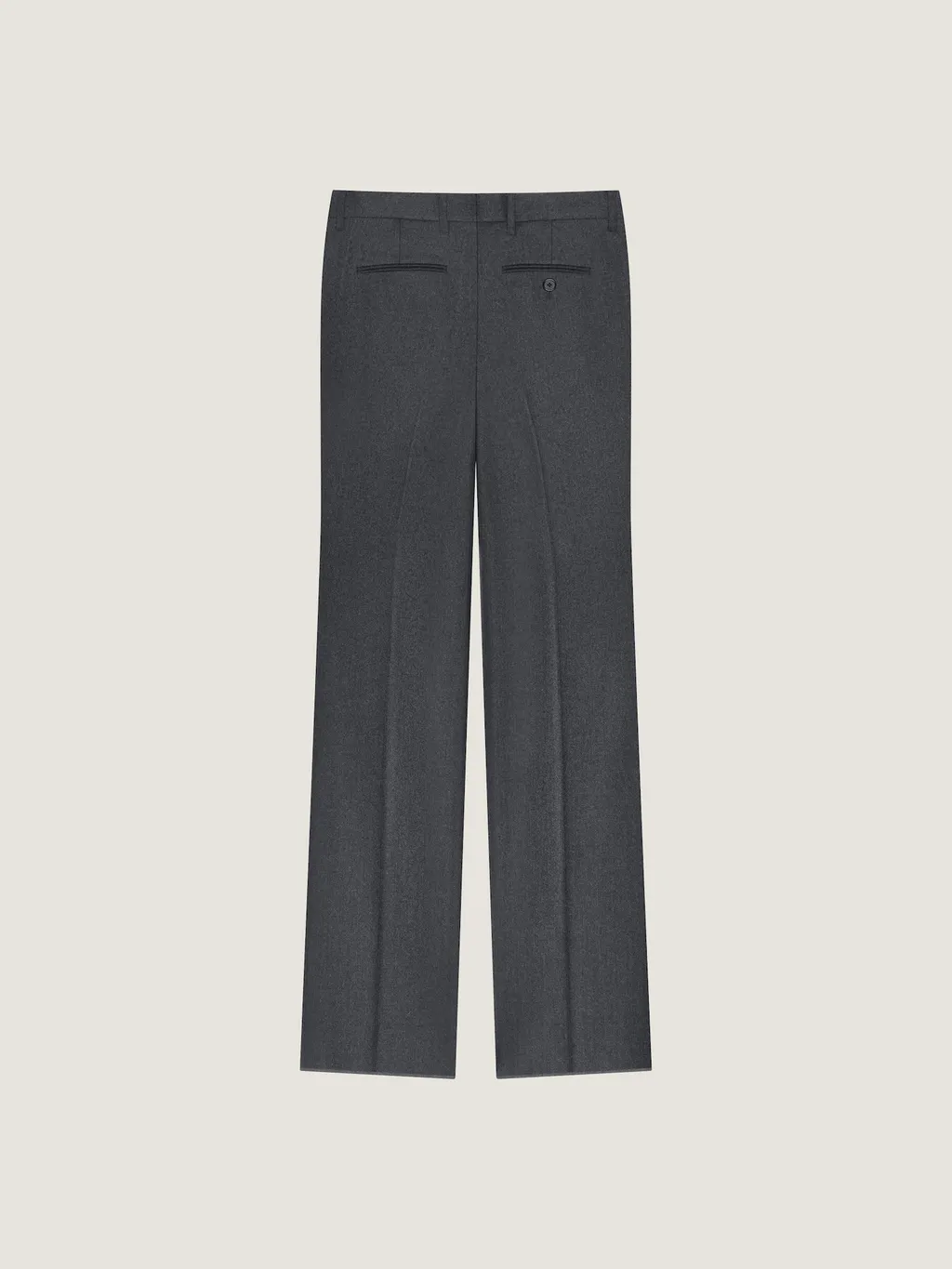 Straight Leg Tailored Trousers In Flannel