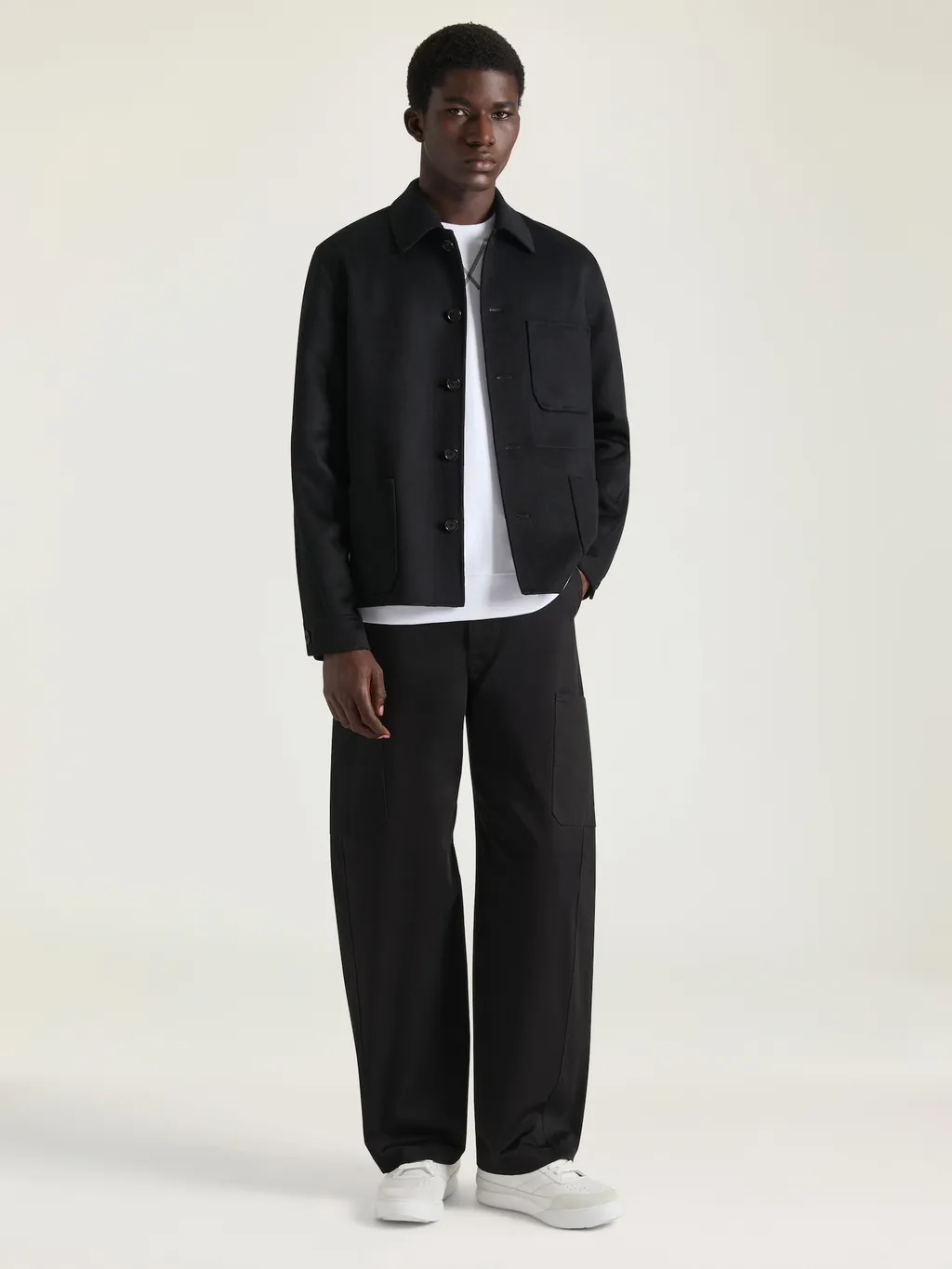 Couture Seam Blouson In Wool And Cashmere