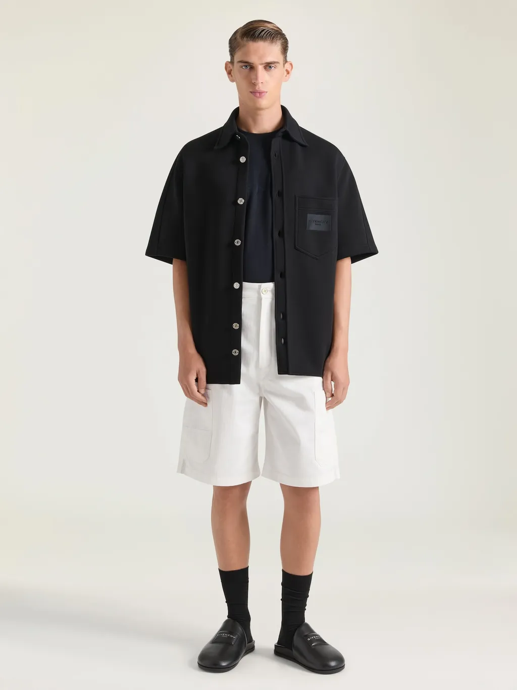 Shirt In Scuba With Givenchy Paris Patch