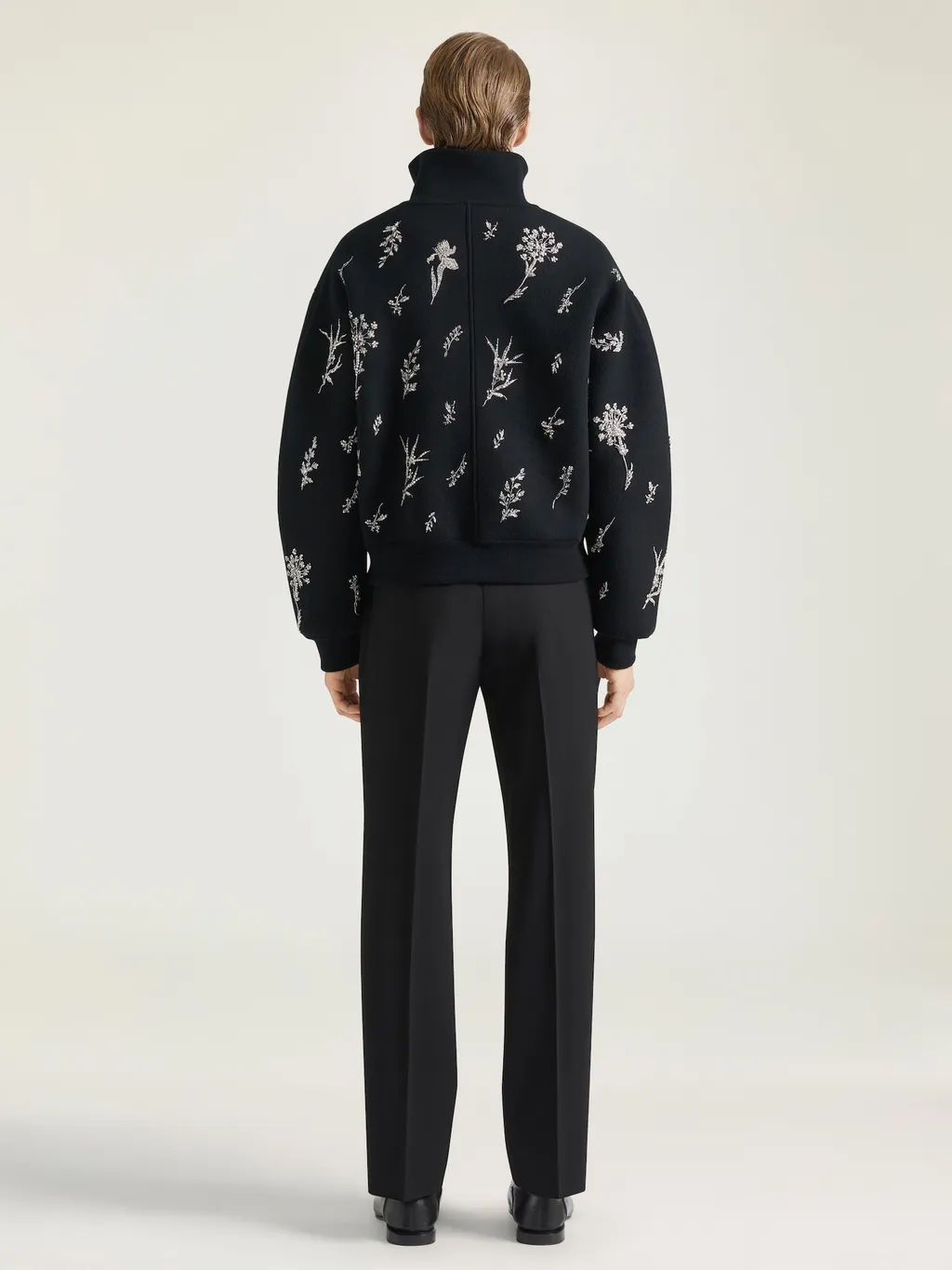 Straight Leg Tailored Trousers In Wool Mohair