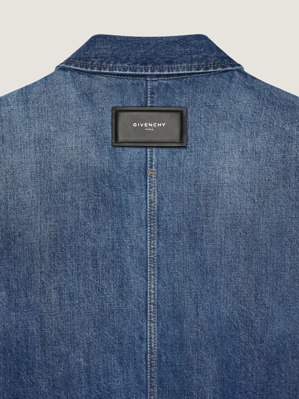 Couture Seam Overshirt In Dark Blue Denim
