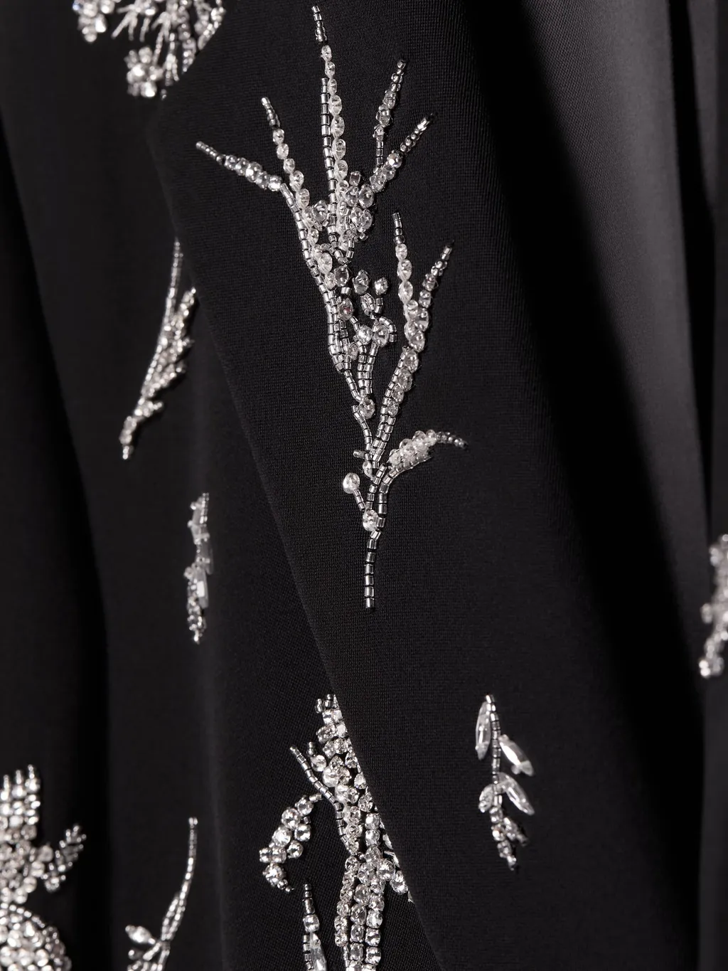 Single Breasted Jacket In Crystal Embroidered Wool