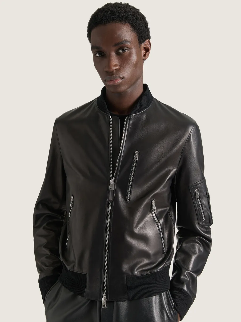 Aviator Jacket In Leather