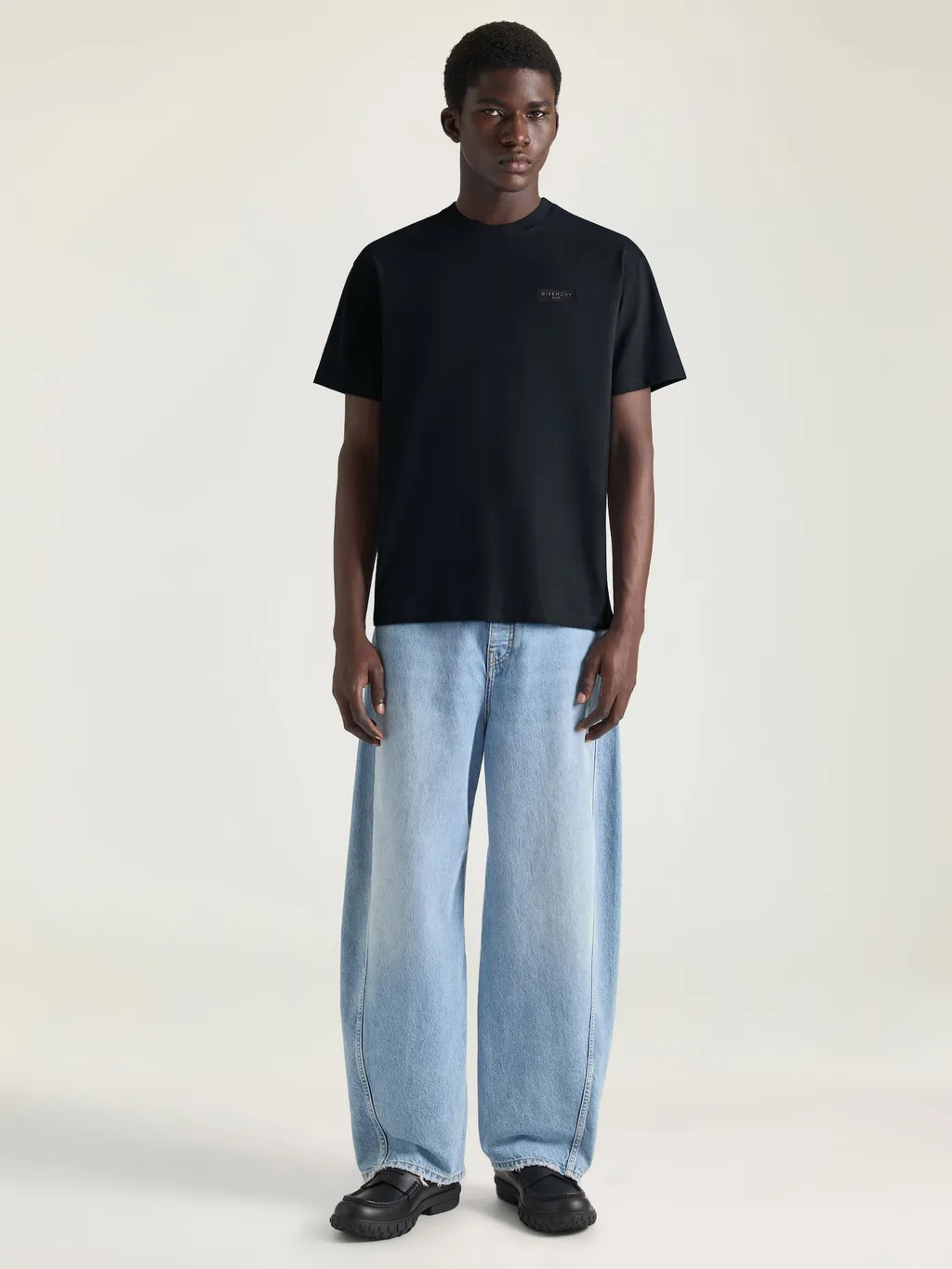 T-Shirt In Cotton With Givenchy Paris Gros Grain