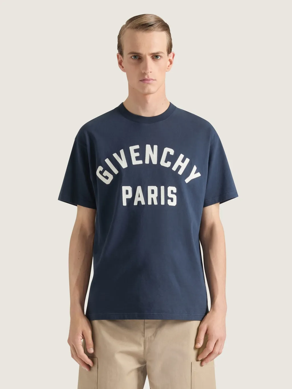 T-Shirt In Cotton With Givenchy Paris Embroidery