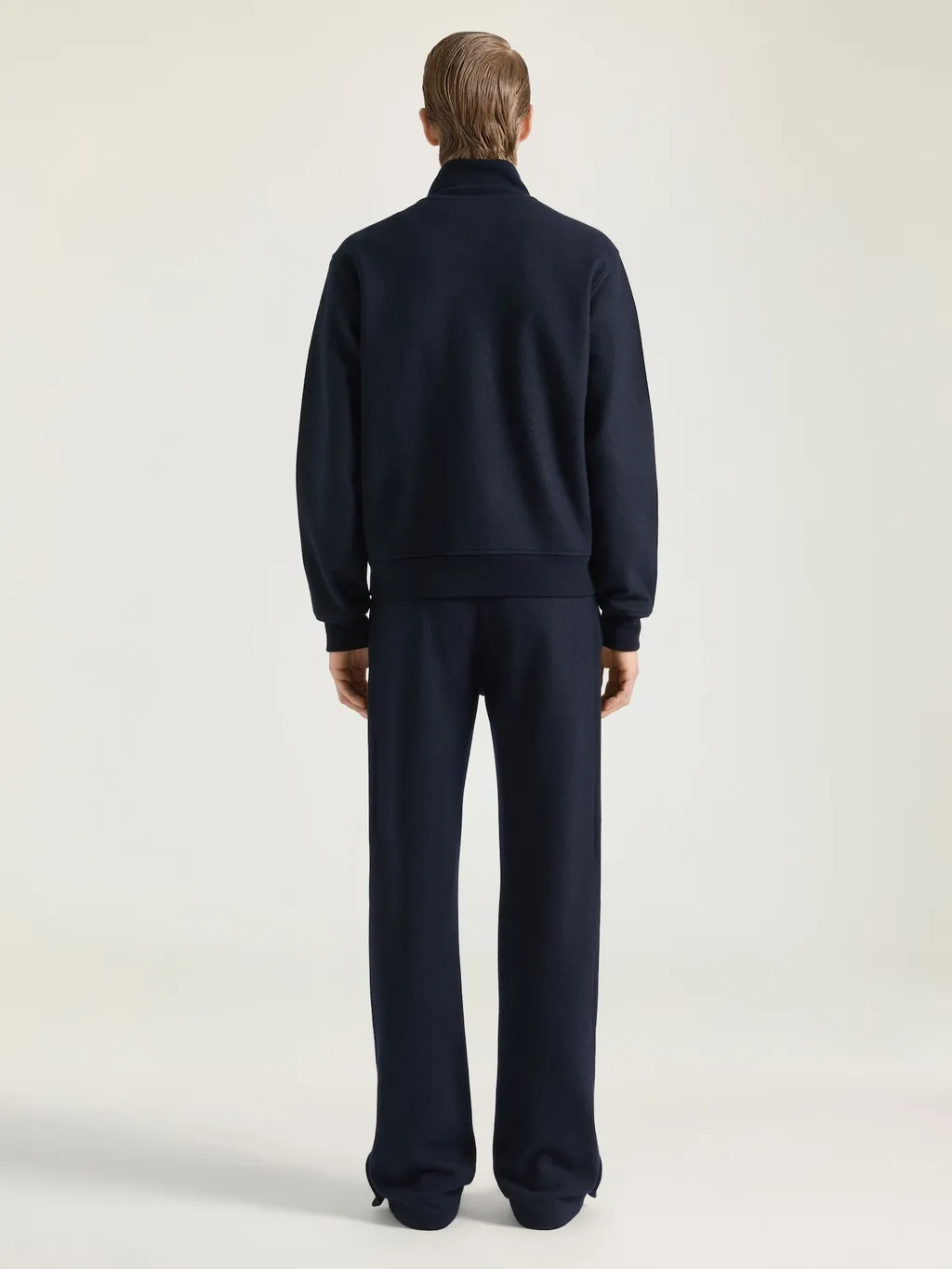 Zipped Sweatshirt In Wool Cashmere With Givenchy Patch