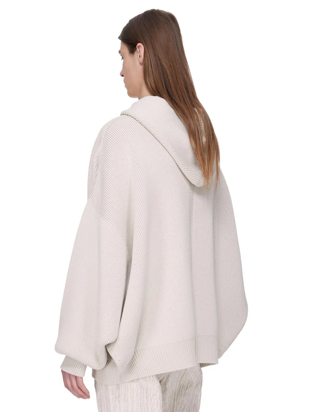 Rick Owens Concordians Runway Hun Hoodie In Natural Wool