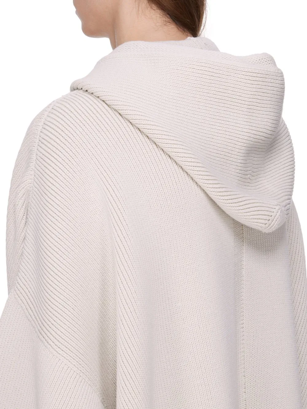 Rick Owens Concordians Runway Hun Hoodie In Natural Wool