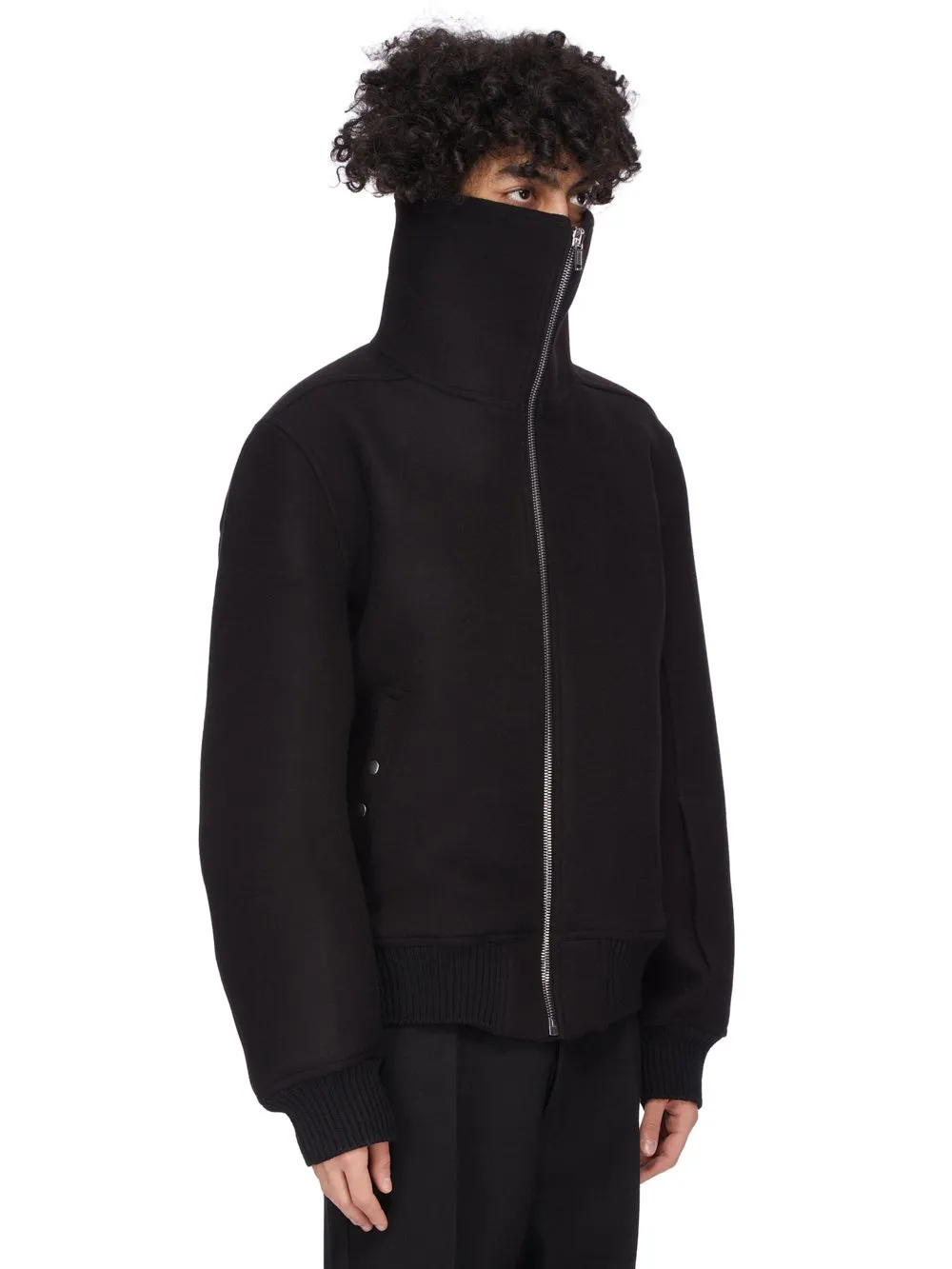 Rick Owens Concordians Runway Blixa Dracucollar In Black Melton