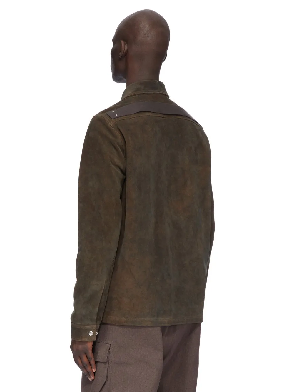 Rick Owens Concordians Runway Brad Jkt In Indigo Suede
