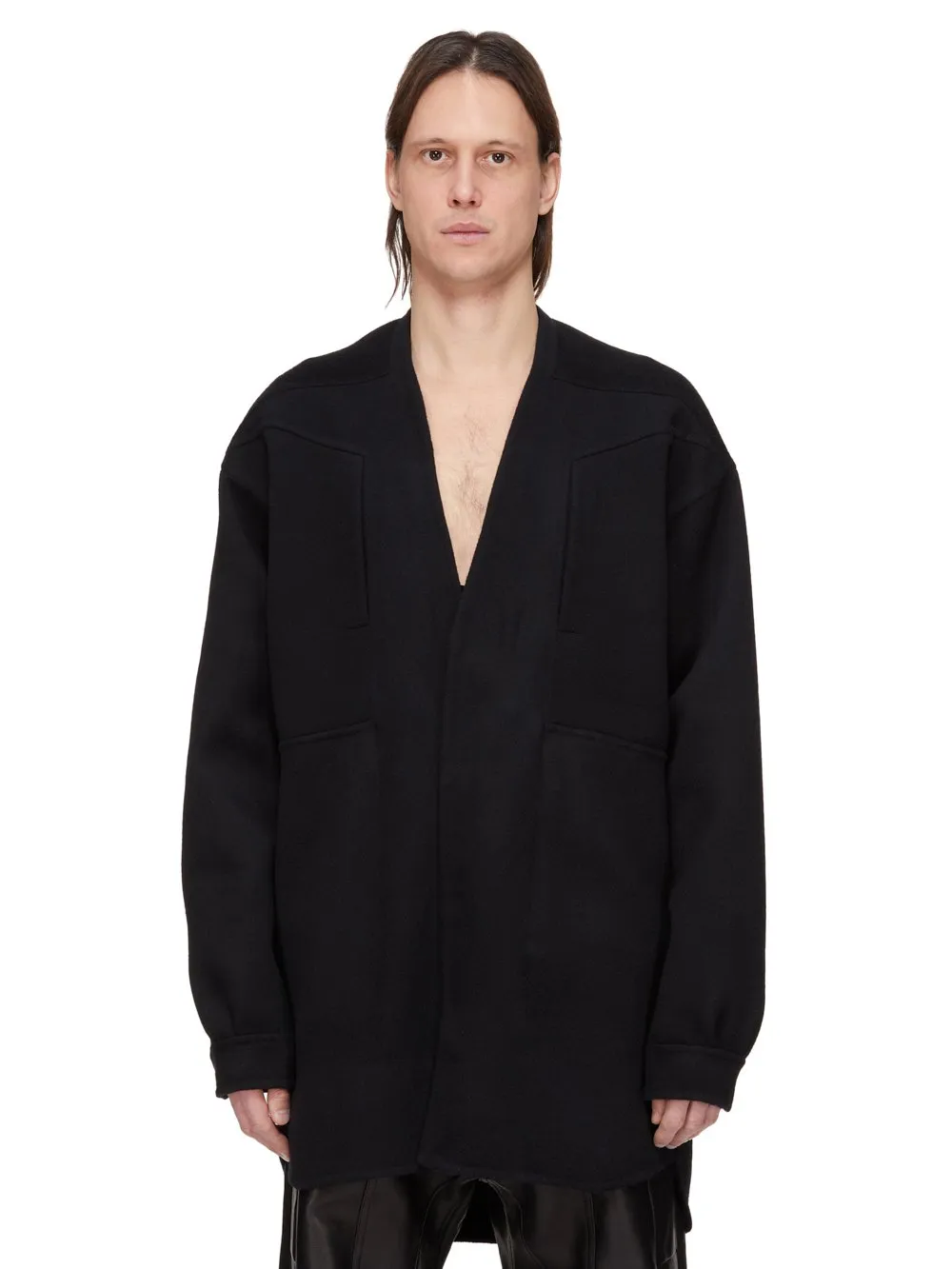 Rick Owens Concordians Runway Concordians Shirt In Black Vicuna