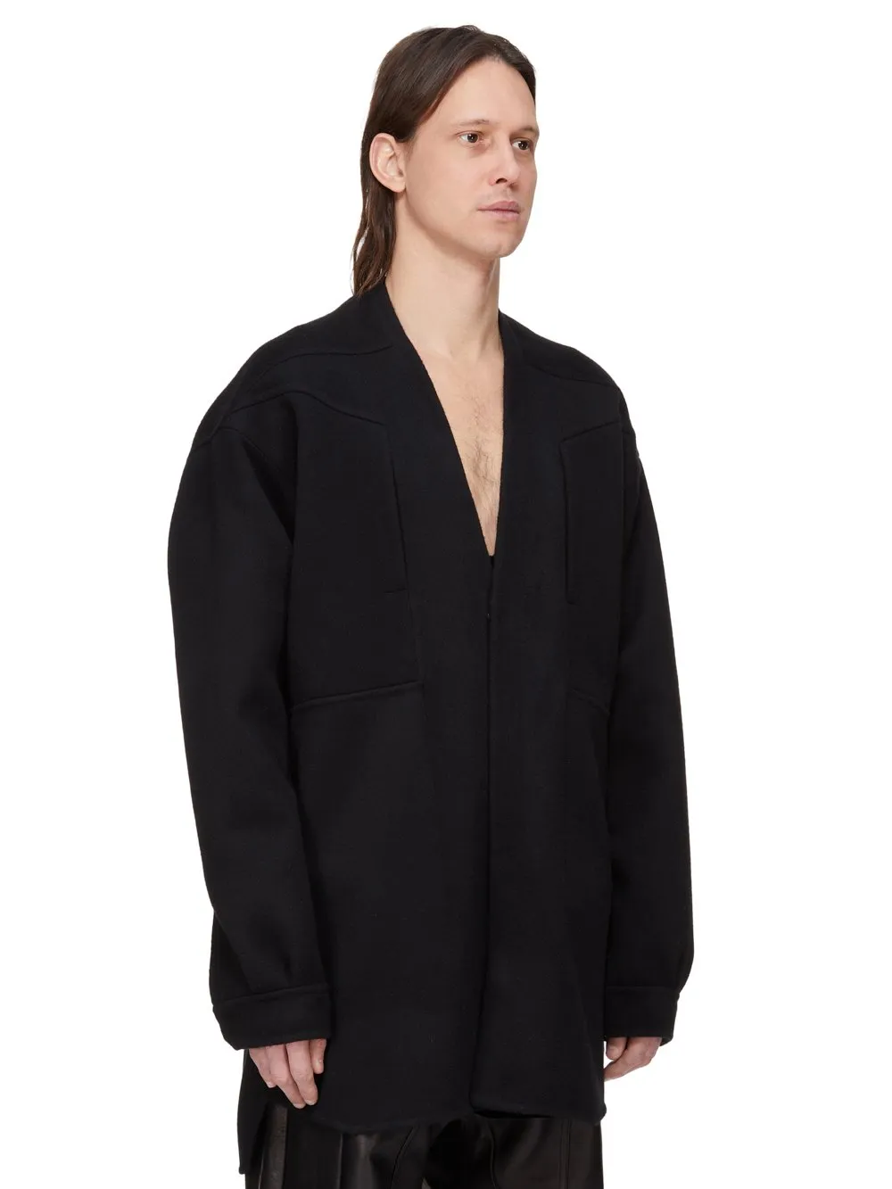 Rick Owens Concordians Runway Concordians Shirt In Black Vicuna