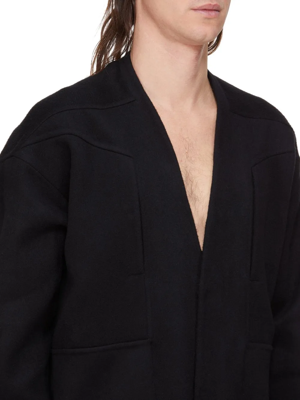 Rick Owens Concordians Runway Concordians Shirt In Black Vicuna