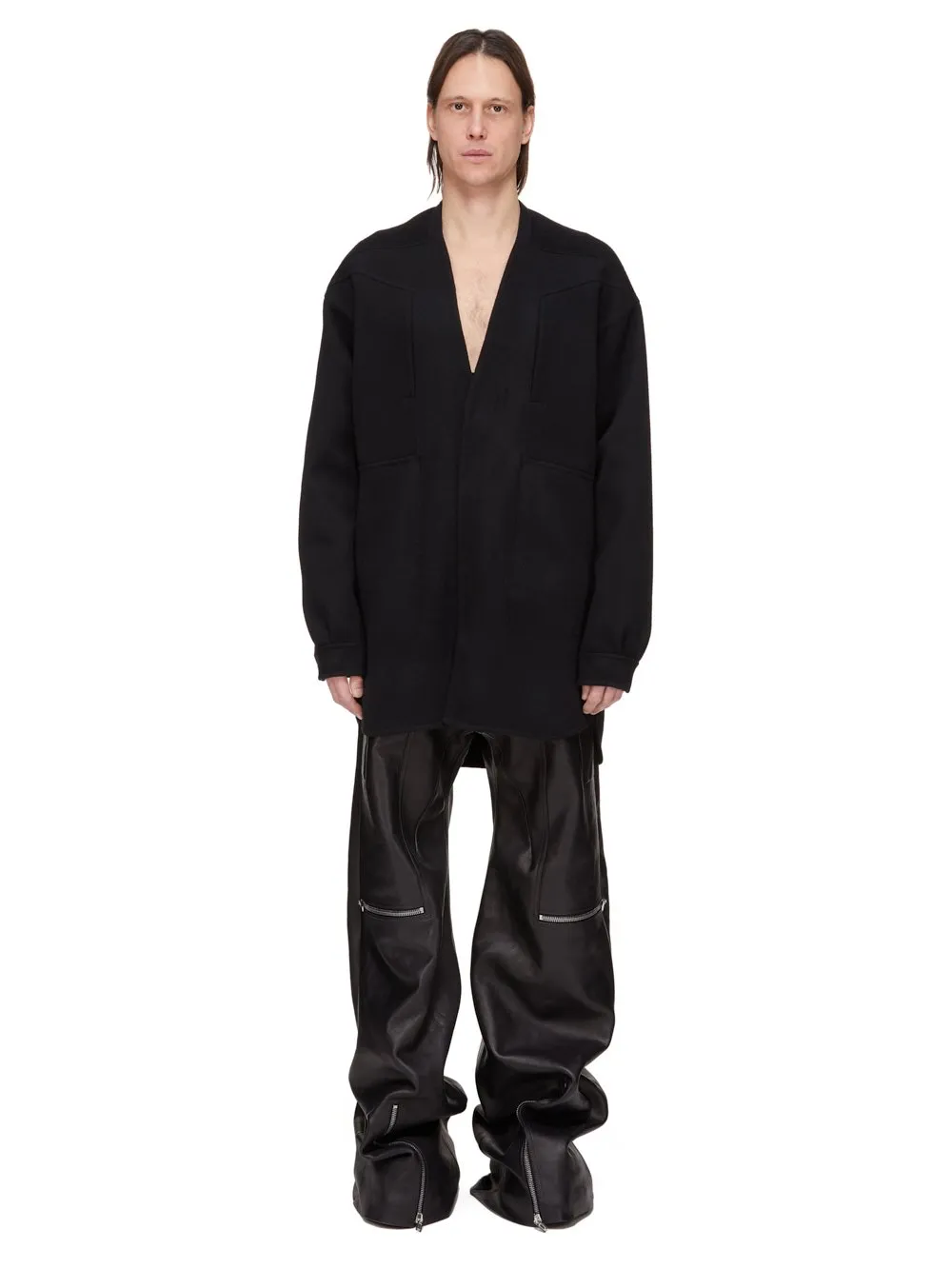 Rick Owens Concordians Runway Concordians Shirt In Black Vicuna