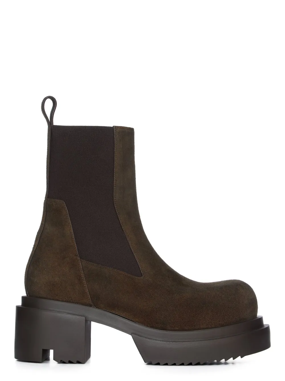 Rick Owens Concordians Runway Beatle Bogun In Indigo Suede