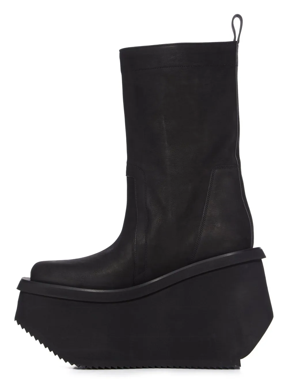 Rick Owens Concordians Runway Factory Boots In Black Nubuck