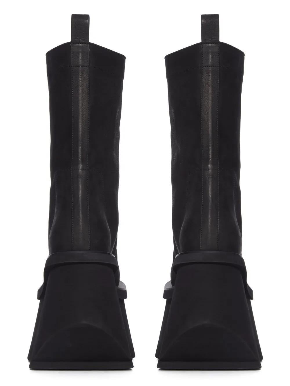 Rick Owens Concordians Runway Factory Boots In Black Nubuck