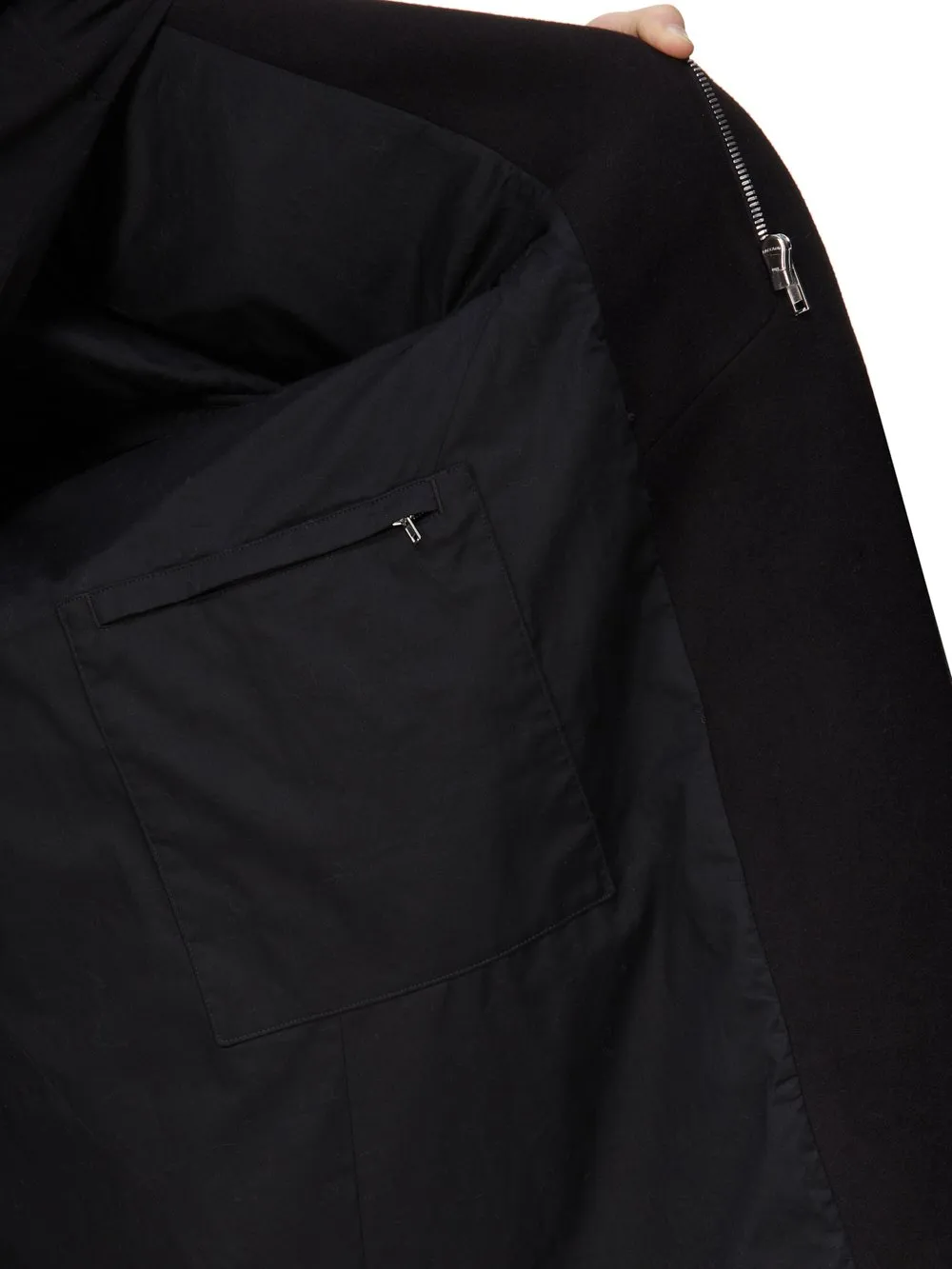 Rick Owens Concordians Runway Blixa Cape In Black Melton