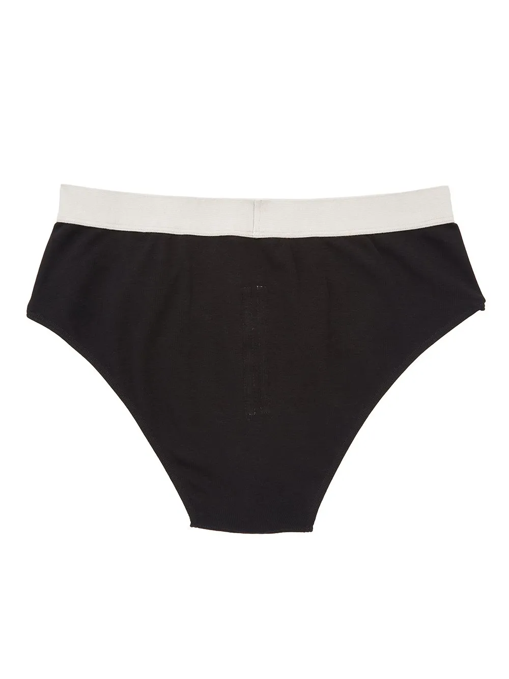 Rick Owens Temple Penta Brief In Black/Pearl Cotton Stretch Rib Jersey