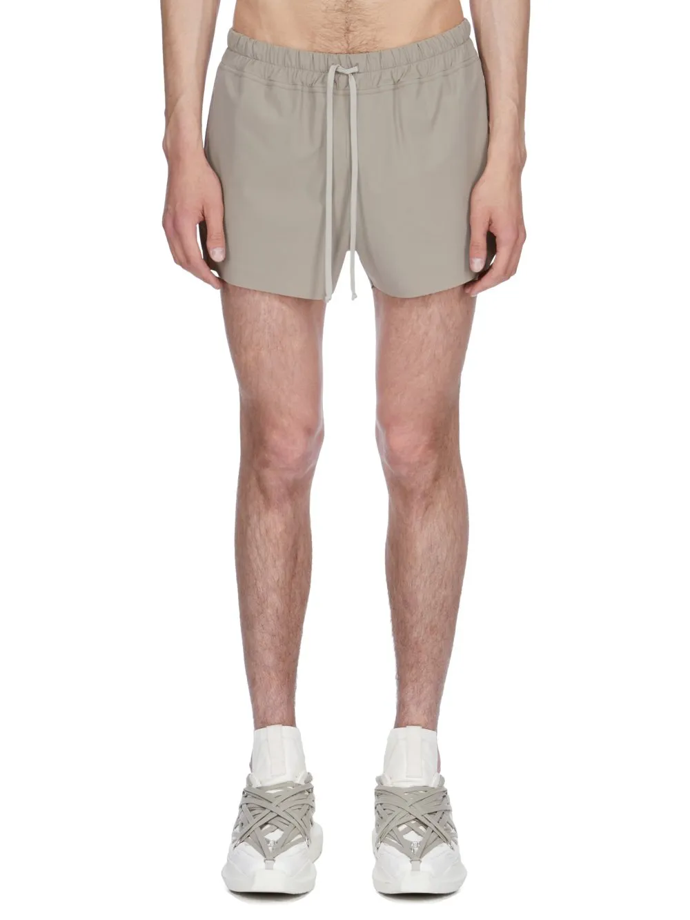 Rick Owens Temple Boxer Swimmer In Taupe Swim Jersey