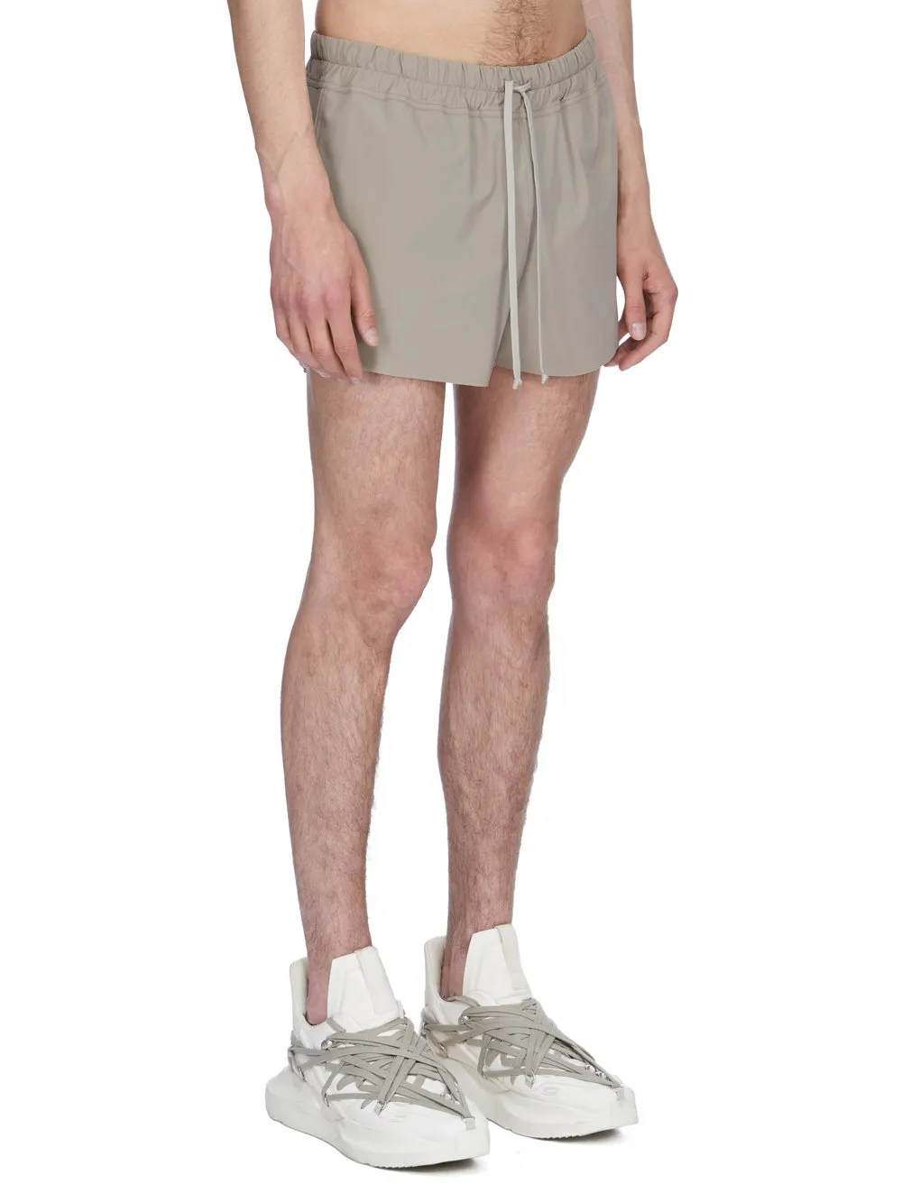 Rick Owens Temple Boxer Swimmer In Taupe Swim Jersey