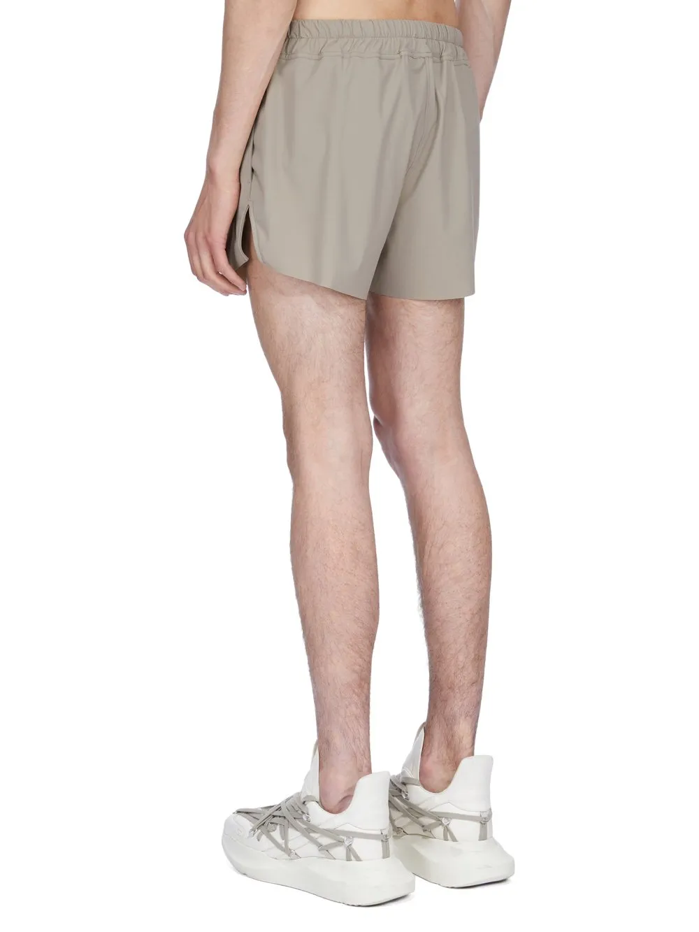 Rick Owens Temple Boxer Swimmer In Taupe Swim Jersey