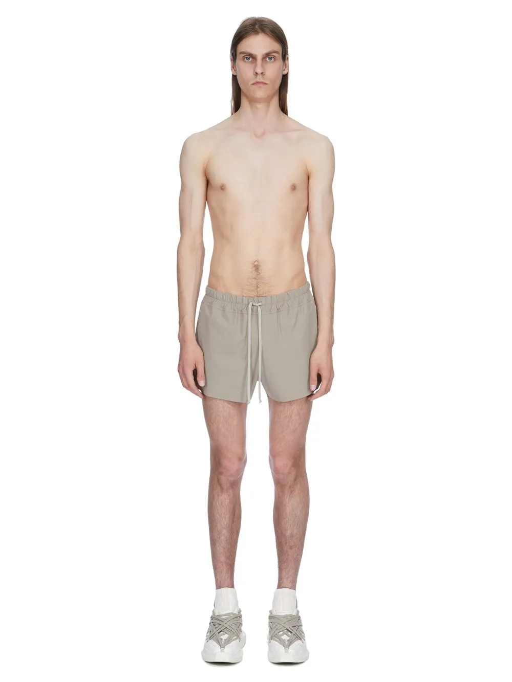 Rick Owens Temple Boxer Swimmer In Taupe Swim Jersey