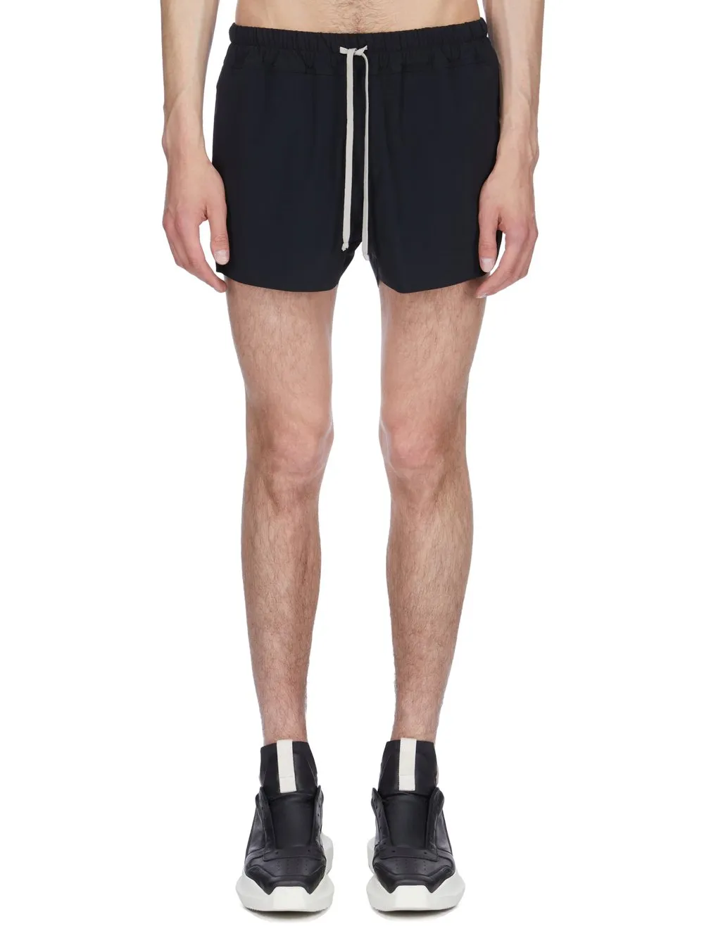 Rick Owens Temple Boxer Swimmer In Black Swim Jersey