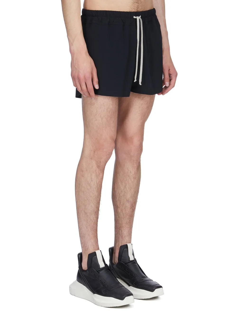 Rick Owens Temple Boxer Swimmer In Black Swim Jersey