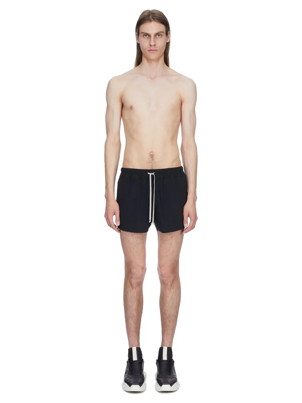 Rick Owens Temple Boxer Swimmer In Black Swim Jersey