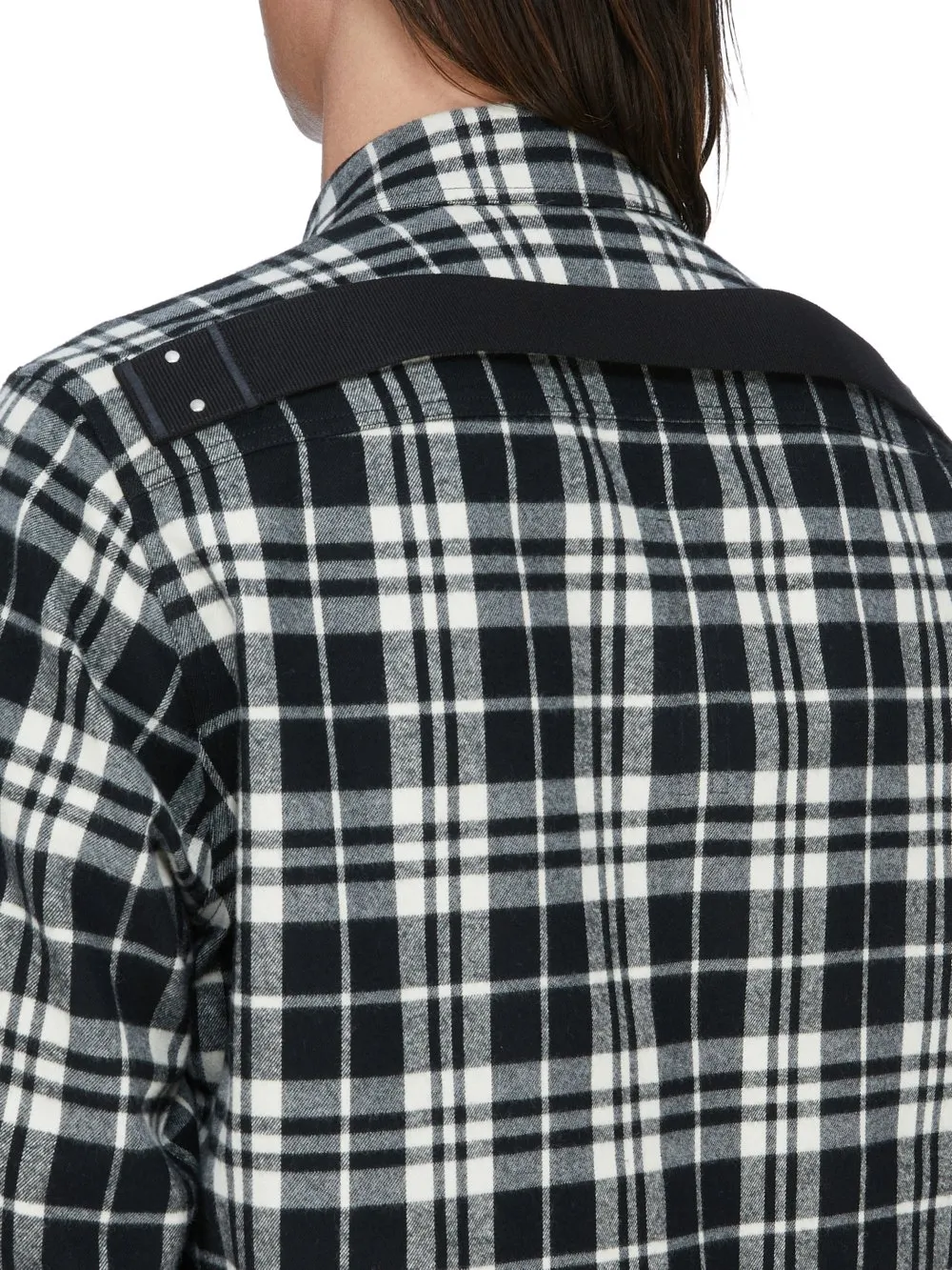 Rick Owens Temple Outershirt In Black Plaid Plaid Flannel