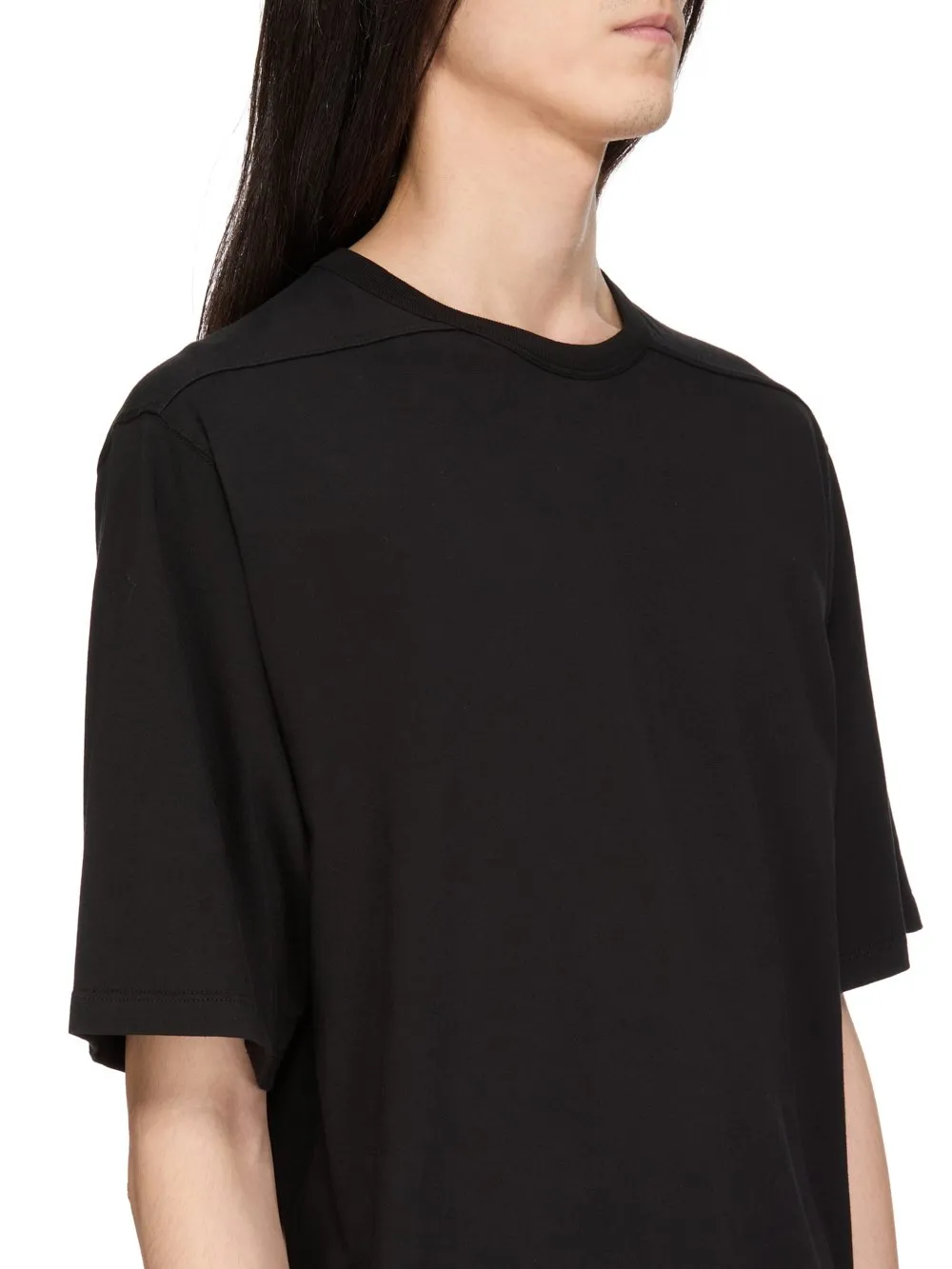 Rick Owens Temple Brad T In Black Classic Cotton Jersey