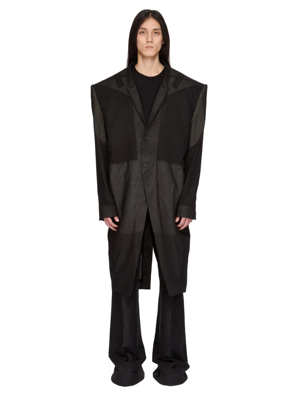 Rick Owens Temple Brad T In Black Classic Cotton Jersey